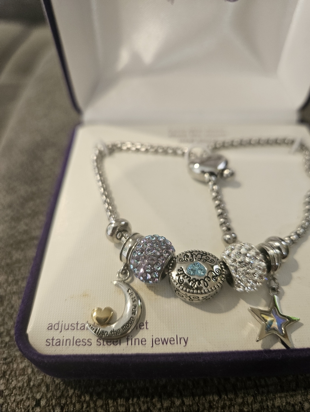 Hallmark stainless steel bracelet “love you more……than the moon and stars” - Picture 3 of 5
